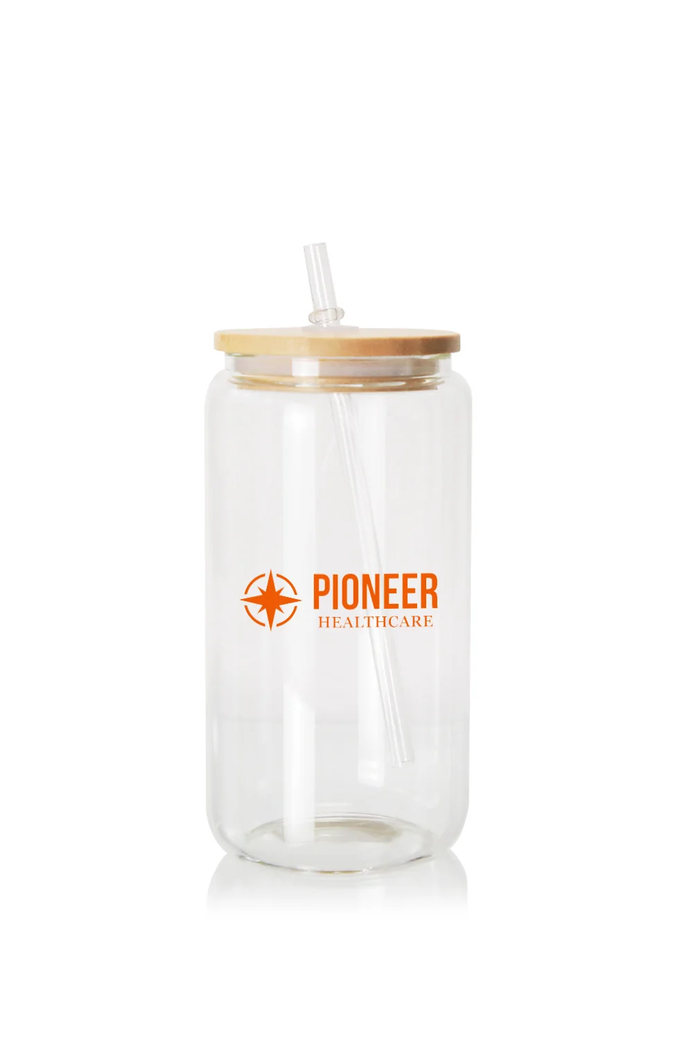 16oz Glass Tumbler w/ Straw